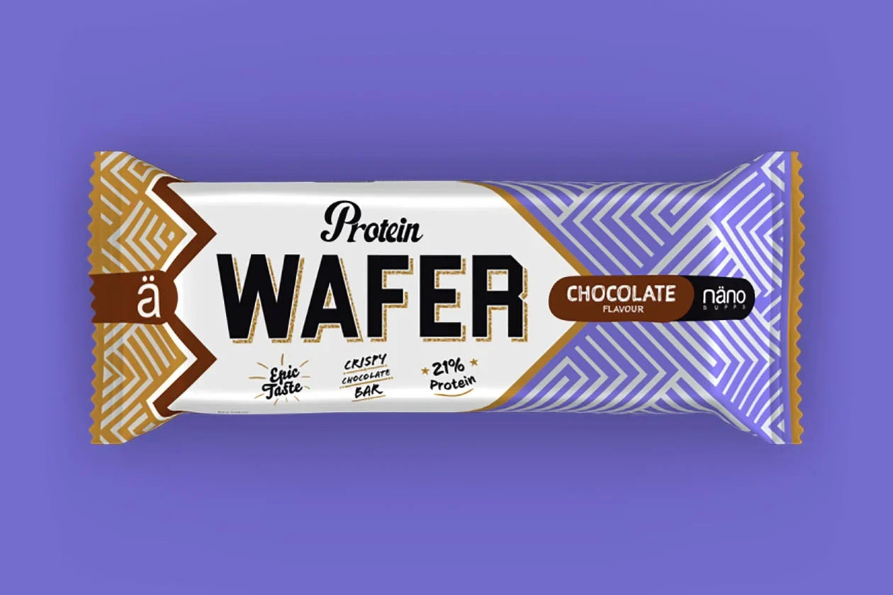 PROTEIN WAFER | CAPAS DE OBLEA RECUBIERTO DE SUAVE CHOCOLATE - NANO Supps - BOX-12 Units x40g (P.V.P.r.: 28.80)