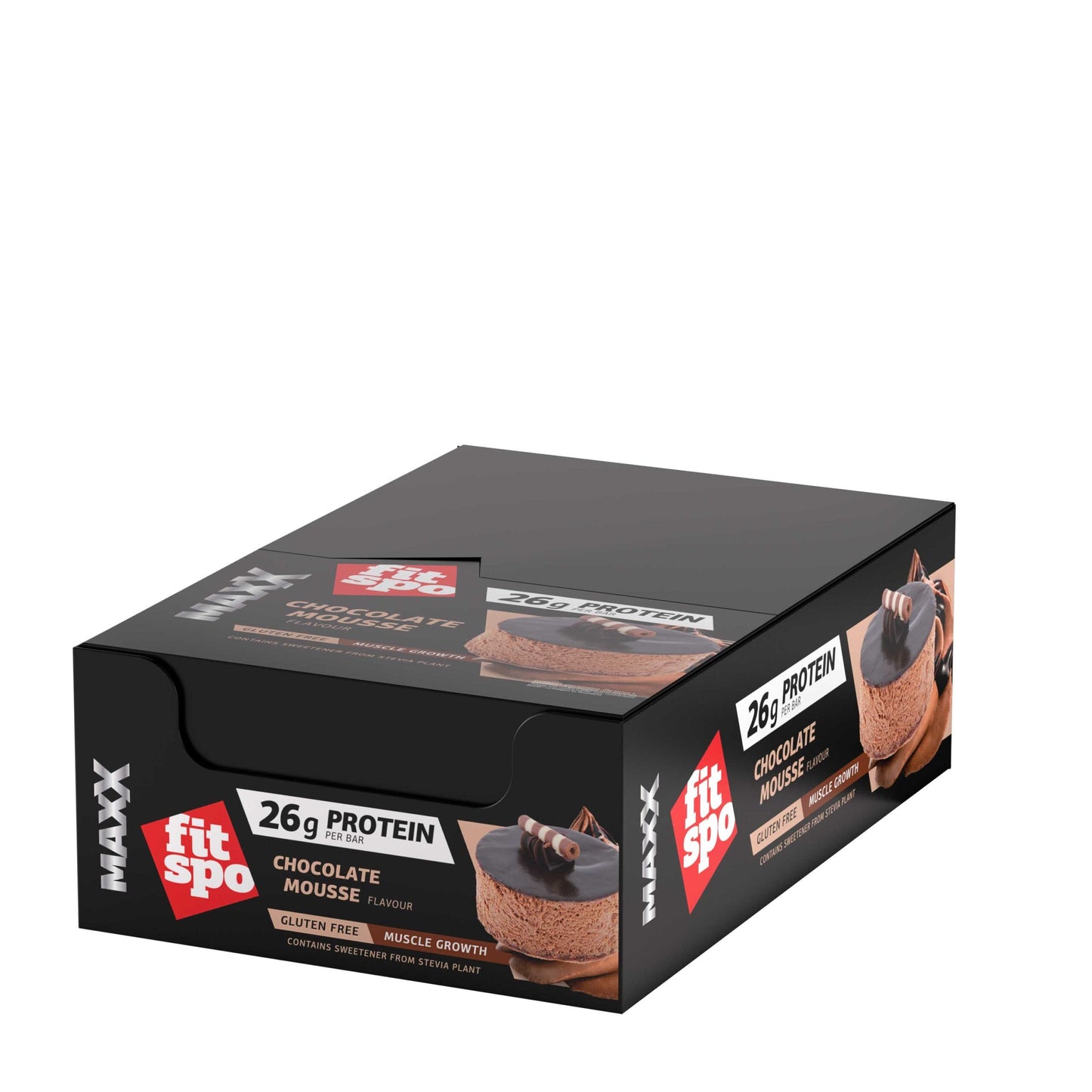 Barra de proteínas FitSpo Maxx 26g de proteína, 75g (PVPR: 2,50€/unidad 29.9€/caja de 12)