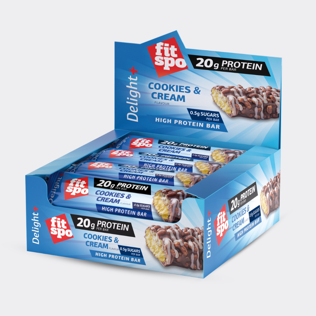FitSpo Crunchy | Cobertura de Chocolate con Crunchy Chips, Sedoso Sirope y Cremoso Relleno | 30% Protein