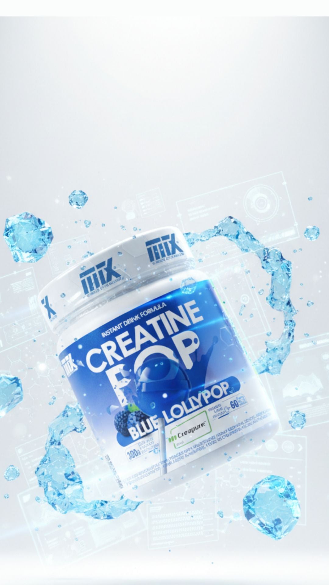 CREATINE POP™ | Lollipop Edition Creapure®  EN POLVO  Saborizada 300g | OFERTA 8+1