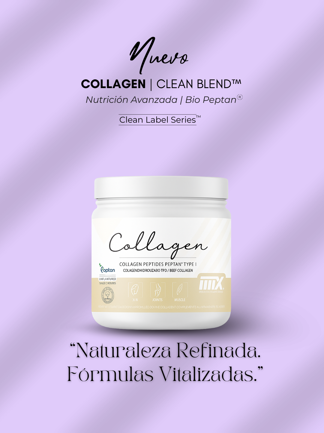 COLLAGEN™ (PEPTAN BOVINO) | CLEAN BLEND - 300 g | 30 dosis 🔬 Sabor: Neutro OFERTA 8+2