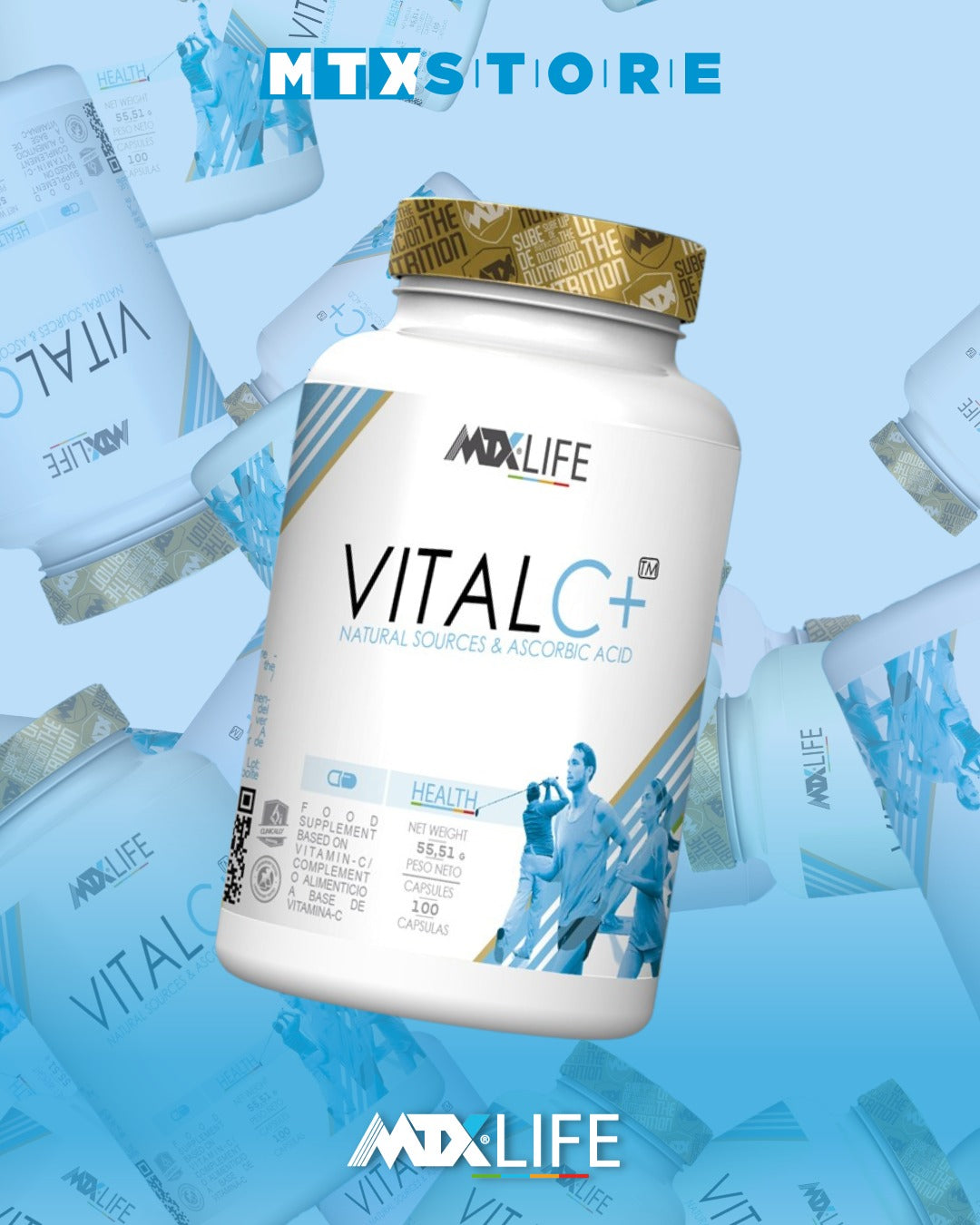 VitalC Plus (OFERTA 7+1)- [100 TAB/500MG] * PVP(unidad): 19,9€