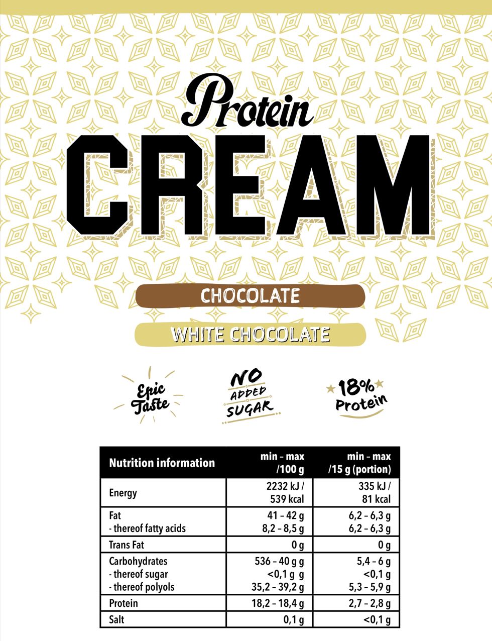 PROTEIN CREAM | CREMA PROTEICA (20%) PARA UNTAR / 400g - NANO Supps - *B2B* (P.V.P.r.: 9,5)