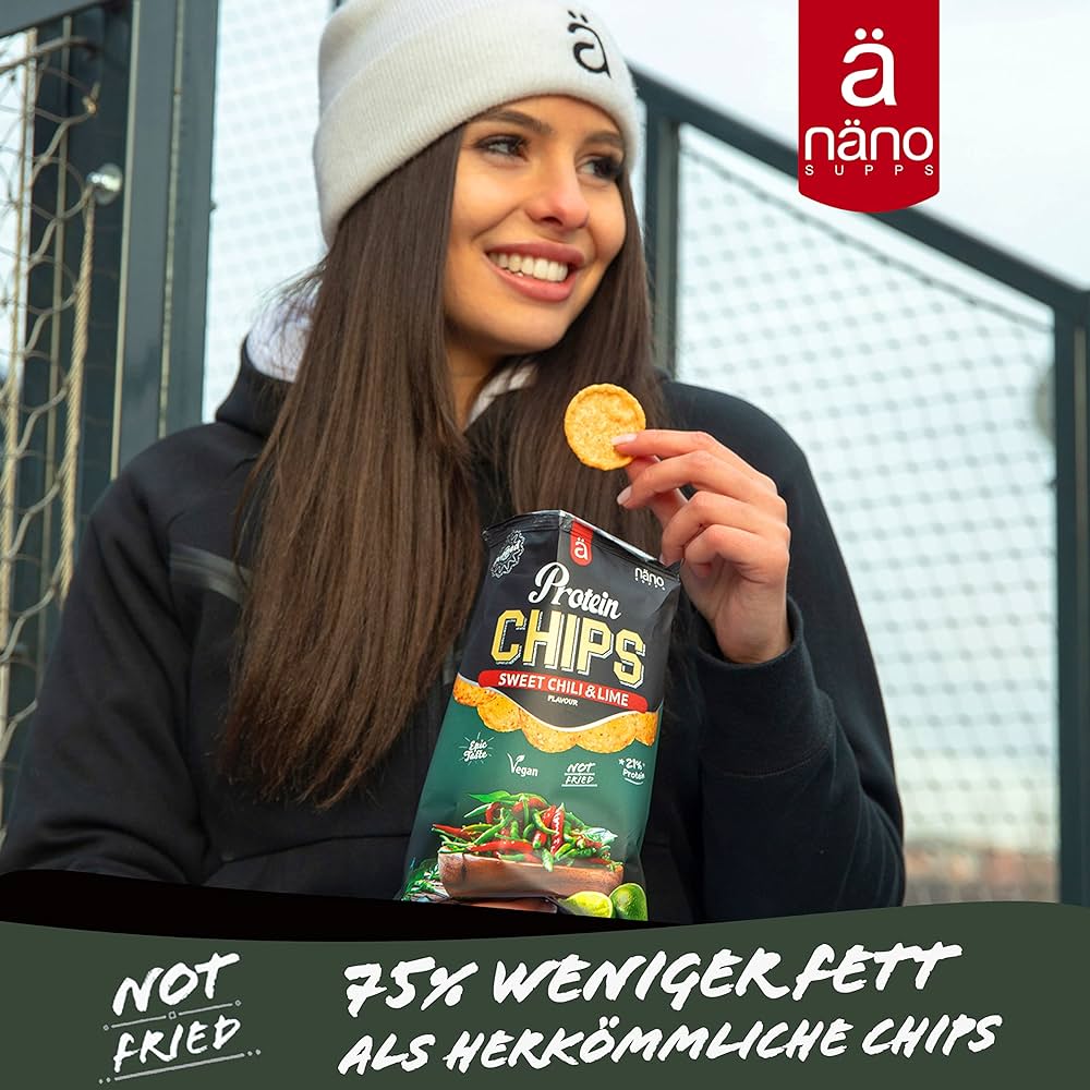 PROTEIN CHIPS | SNACK PROTEIN (25%) CRUNCHY - NANO SUPPS - BOX-8 Units x40g (P.V.P.r.: 17.50)