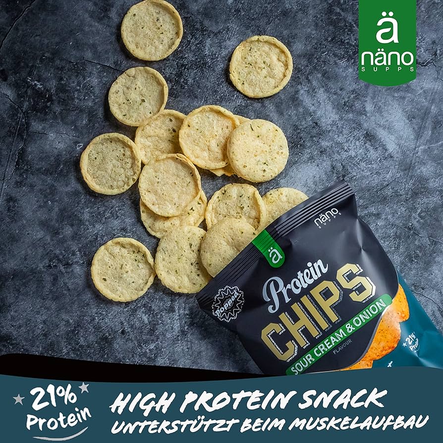 PROTEIN CHIPS | SNACK PROTEIN (25%) CRUNCHY - NANO SUPPS - BOX-8 Units x40g (P.V.P.r.: 17.50)