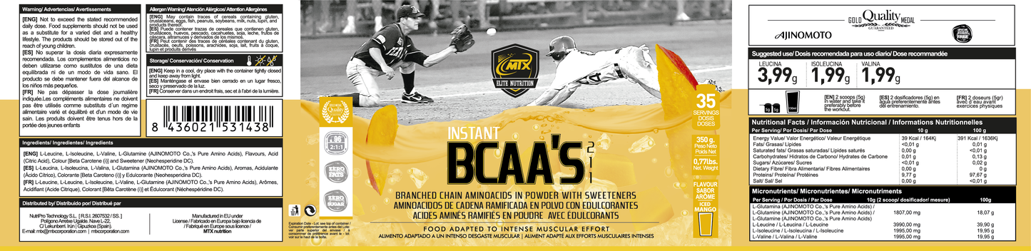 BCAA´S ™ [350G] (OFERTA 7+1) PVP (unidad): 31,9€