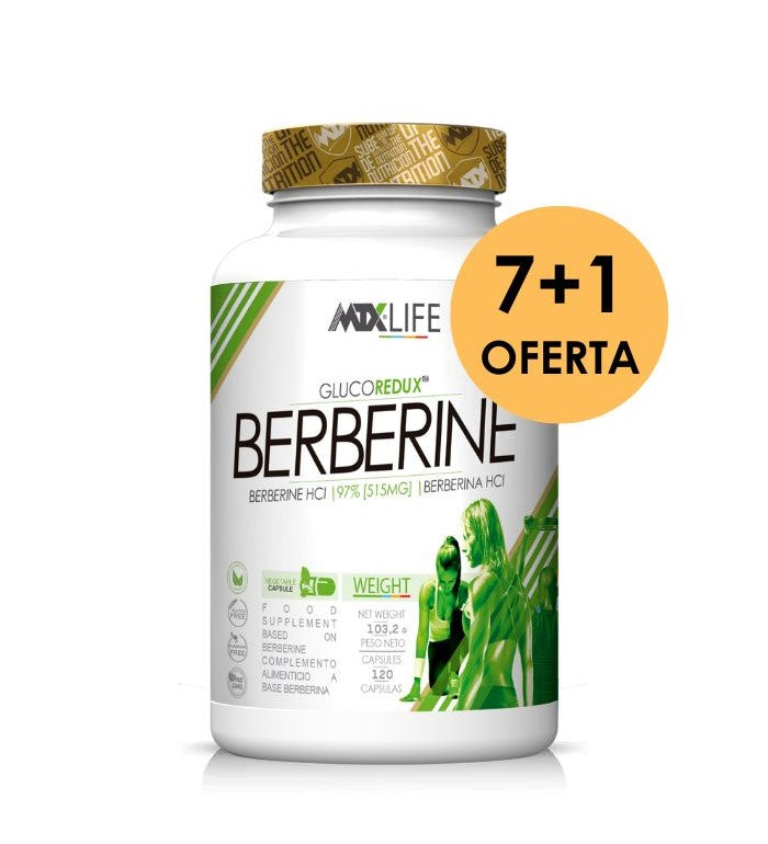 BERBERINE | GLUCORedux™ [120 VegeCaps/515 mg] OFERTA 7+1 PVP: 39,90€ (copia)