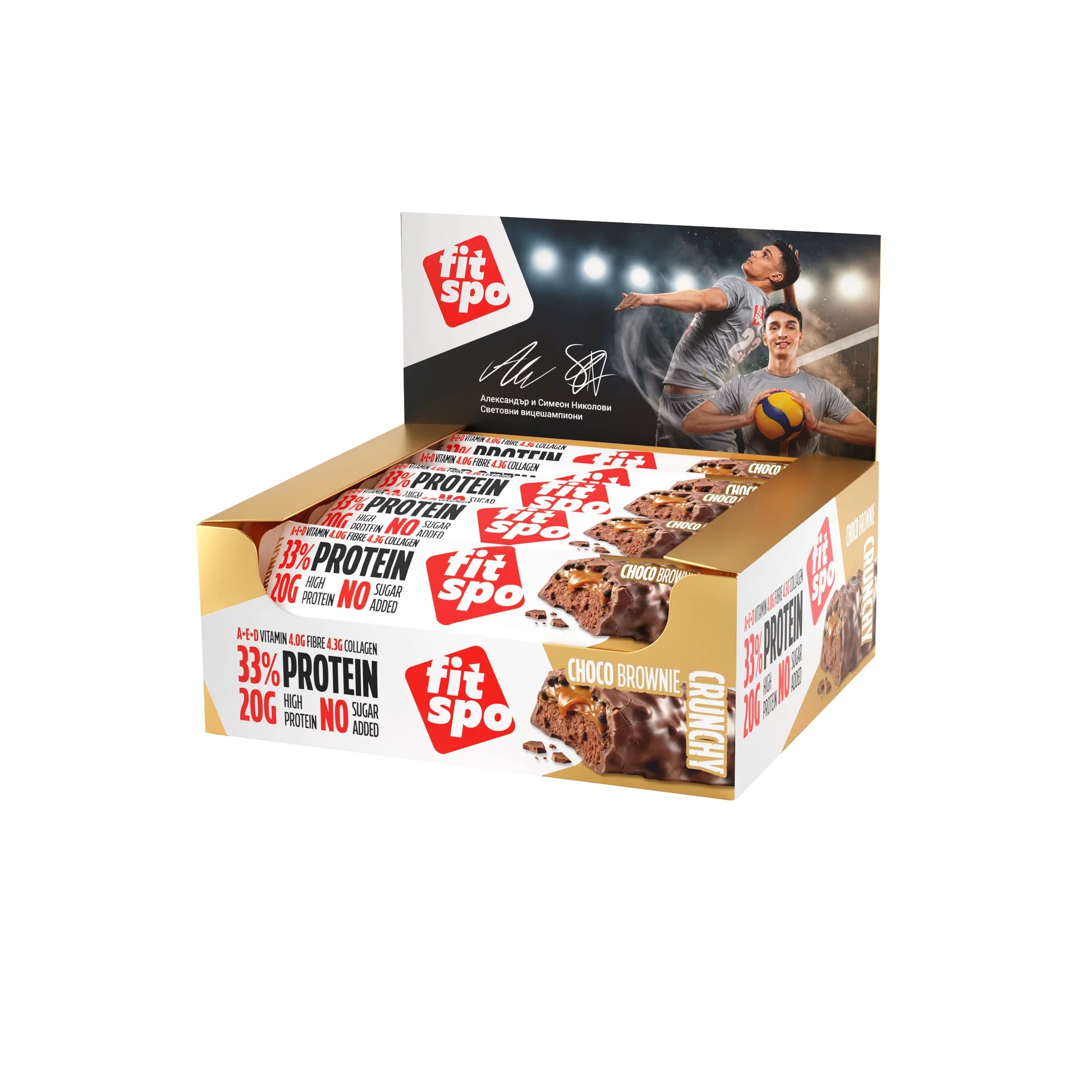 FitSpo DELIGHT+ Crunchy Barrita Proteica 64g (S/A AÑADIDOS)