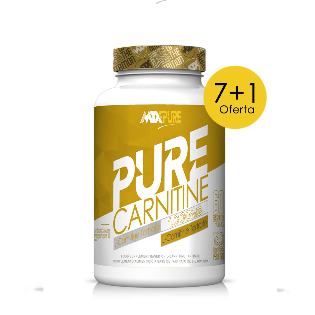 CARNITINE PURE ™ (OFERTA 7+1) [Tartrato] 90CAP PVP (unidad): 22€