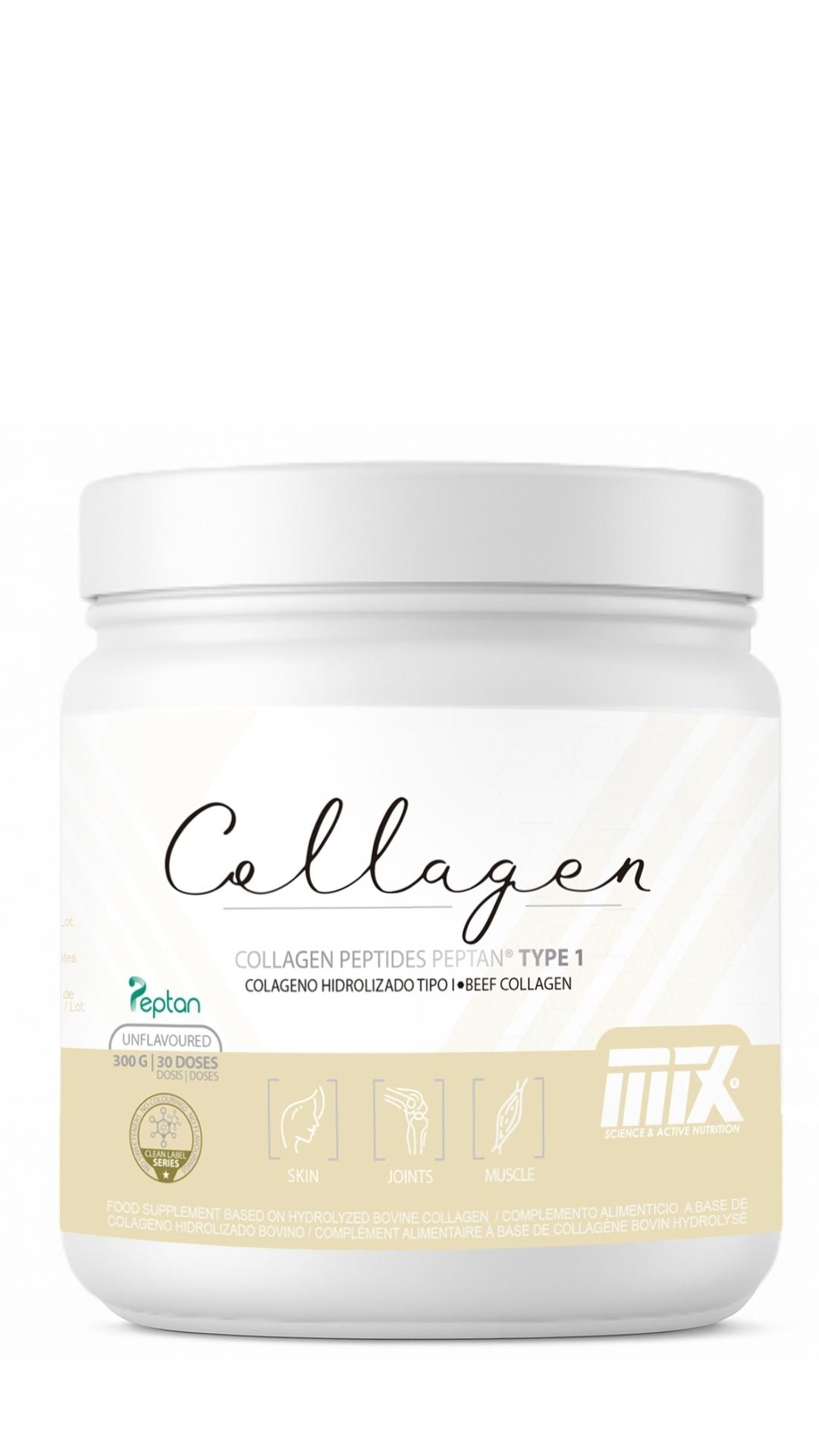 COLLAGEN™ (PEPTAN BOVINO)| CLEAN BLEND - 300 g | 30 dosis 🔬 Sabor: Neutro