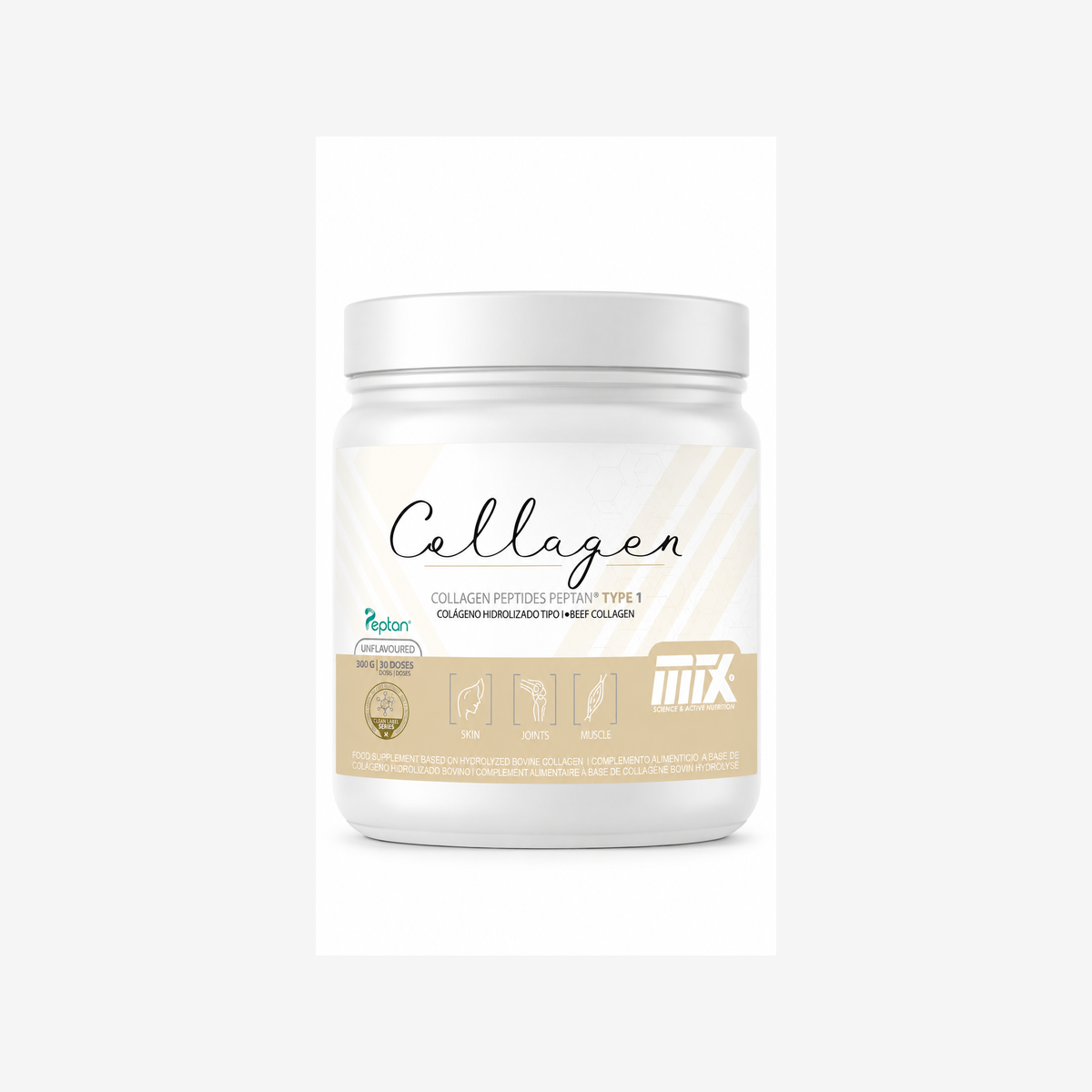 COLLAGEN™ (PEPTAN BOVINO)| CLEAN BLEND - 300 g | 30 dosis 🔬 Sabor: Neutro