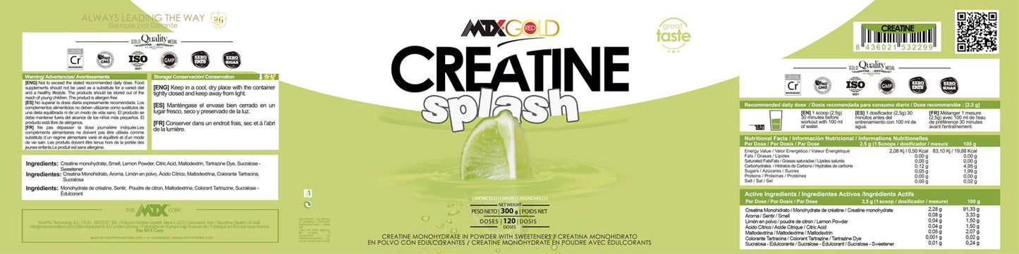 CREATINE Splash (OFERTA 8+1) [300G] (PVP: (unidad) 26,9€)