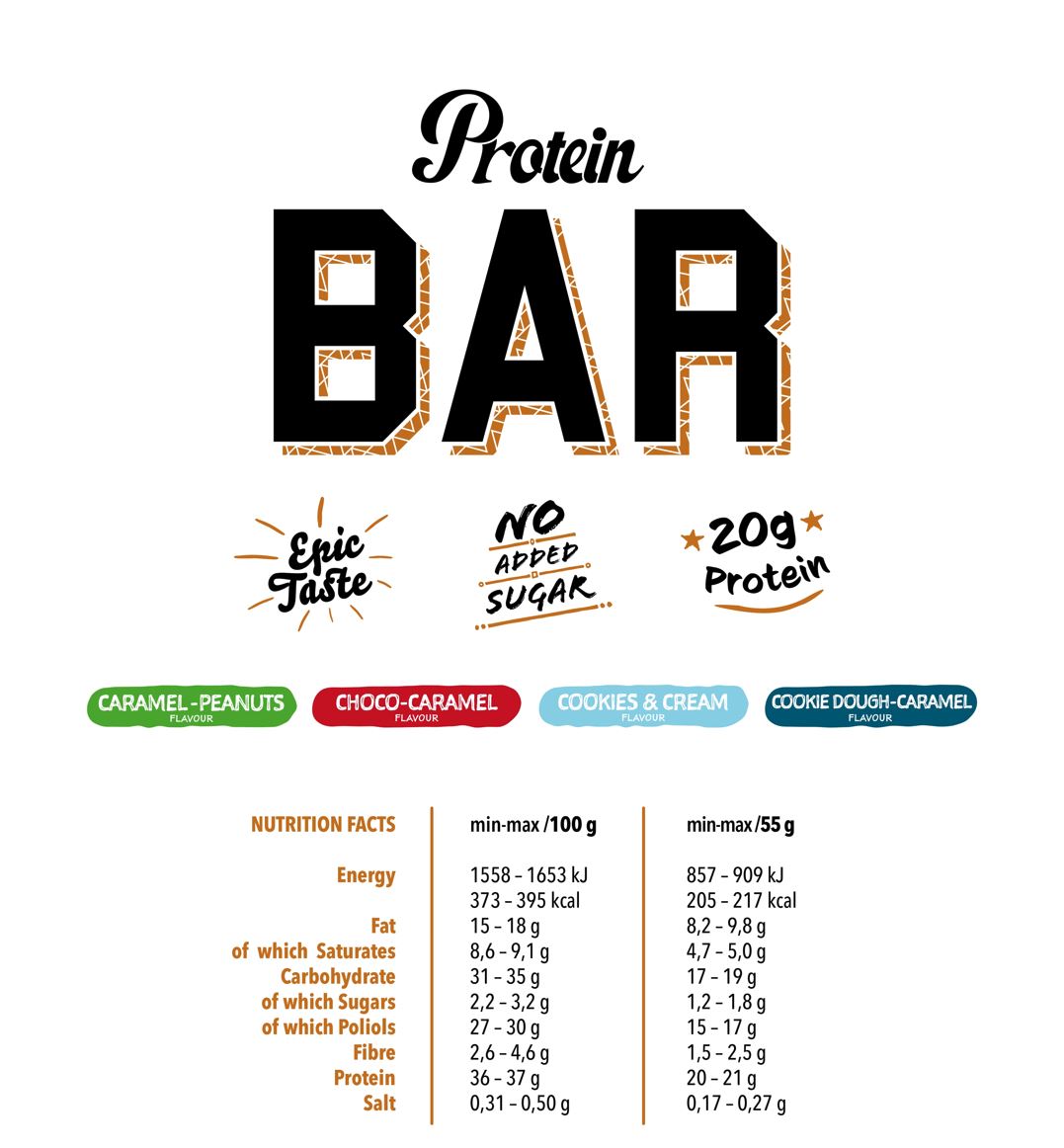 BAR protein | Barritas multicapa super Crunch Hight Protein | Sugar FREE Box 15 Units 55g (P.V.P.r.: 39.75)