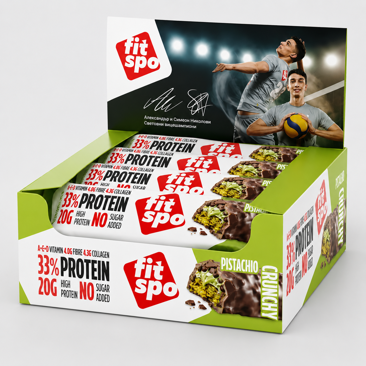 FitSpo Crunchy | Cobertura de Chocolate con Crunchy Chips, Sedoso Sirope y Cremoso Relleno | 30% Protein