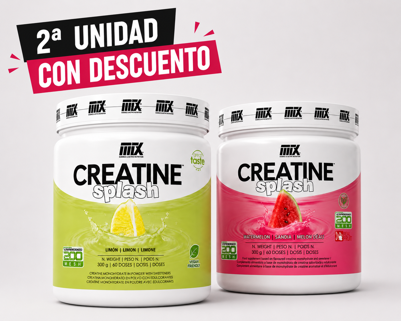 Pack CREATINE Splash™ - 2ª Und con descuento