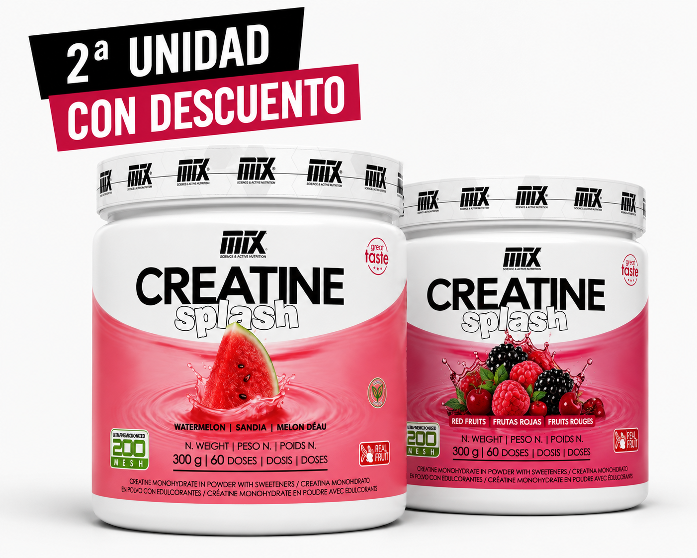 Pack CREATINE Splash™ - 2ª Und con descuento