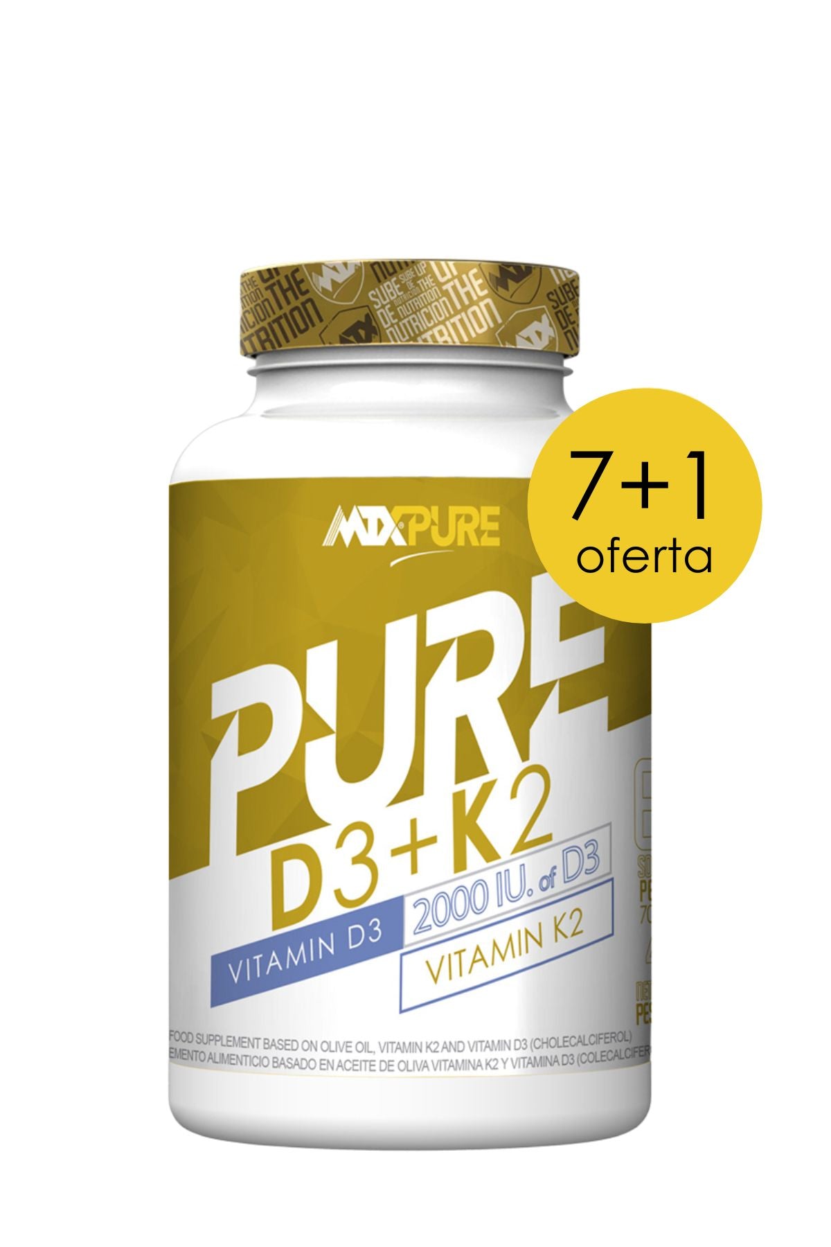 D3 & K2 PURE™ (OFERTA 7+1) 60 Perlas /700MG * PVPR: 17,16€ (unidad)