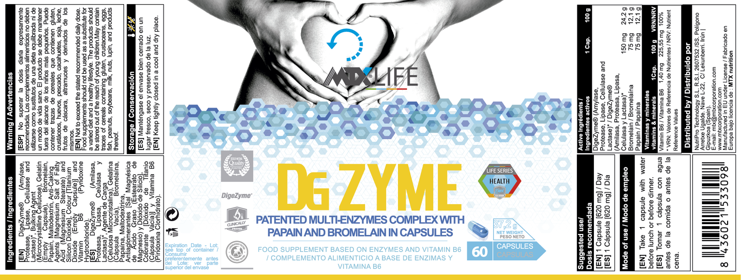 DgZYME LIFE™(OFERTA 7+1) [60caps] PVP (unidad): 16,9€