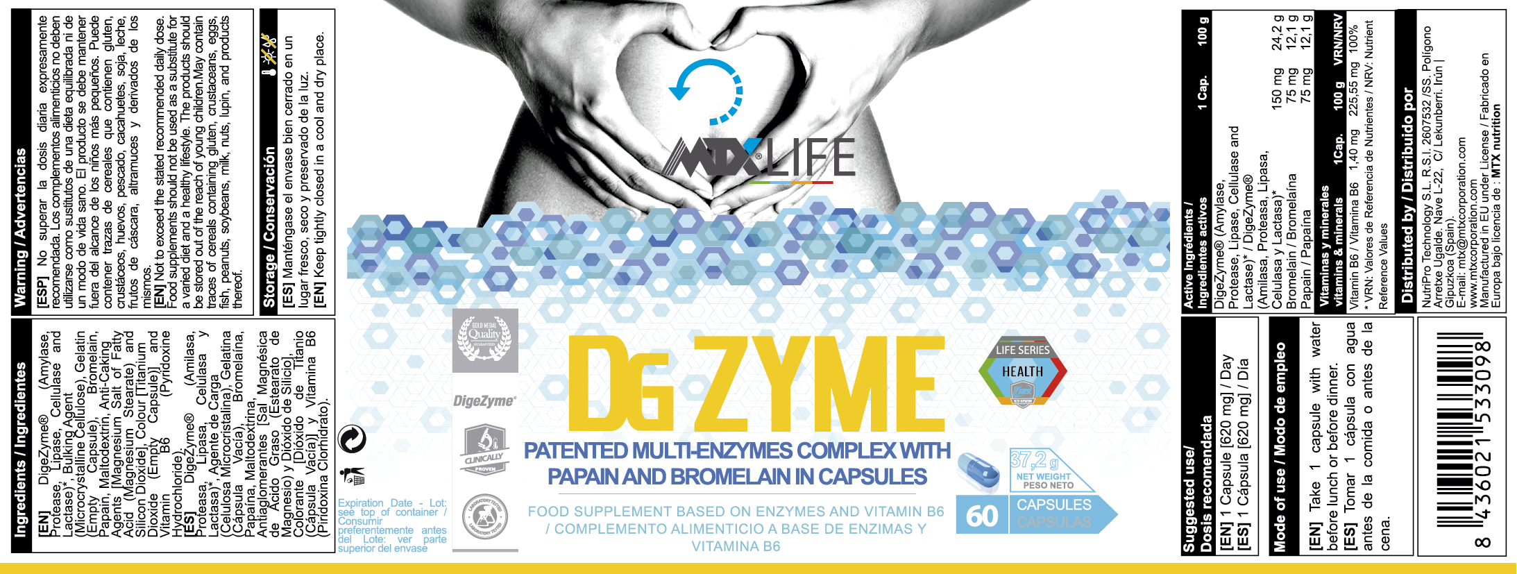 DgZYME LIFE™(OFERTA 7+1) [60caps] PVP (unidad): 16,9€