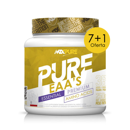 EAA PURE ™ (OFERTA 7+1)Aminoácidos esenciales [250GR] PVP(unidad): 24,5€