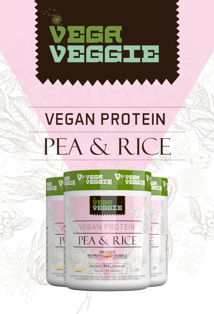 PEA & RICE VEGA VEGGIE. (OFERTA 4+1) Proteína vegetal [750g] * (PVP: 28,50)