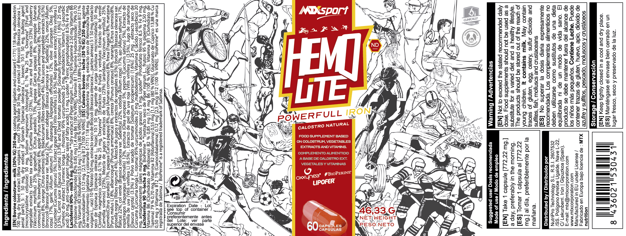 HEMOLITE ™(OFERTA 7+1) [60caps] PVP(unidad): 22,9€
