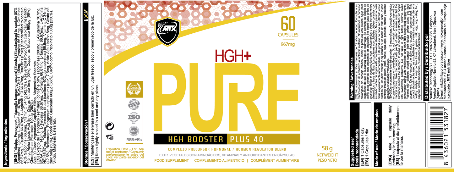 HGH+ PURE ™ (OFERTA 7+1)[60CAP/967MG] PVP(unidad): 15,32€