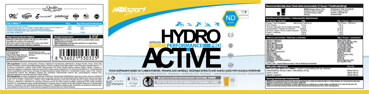 HydroACTIVE™ (OFERTA 7+1) PRO [700G] PVP (unidad): 19,9€