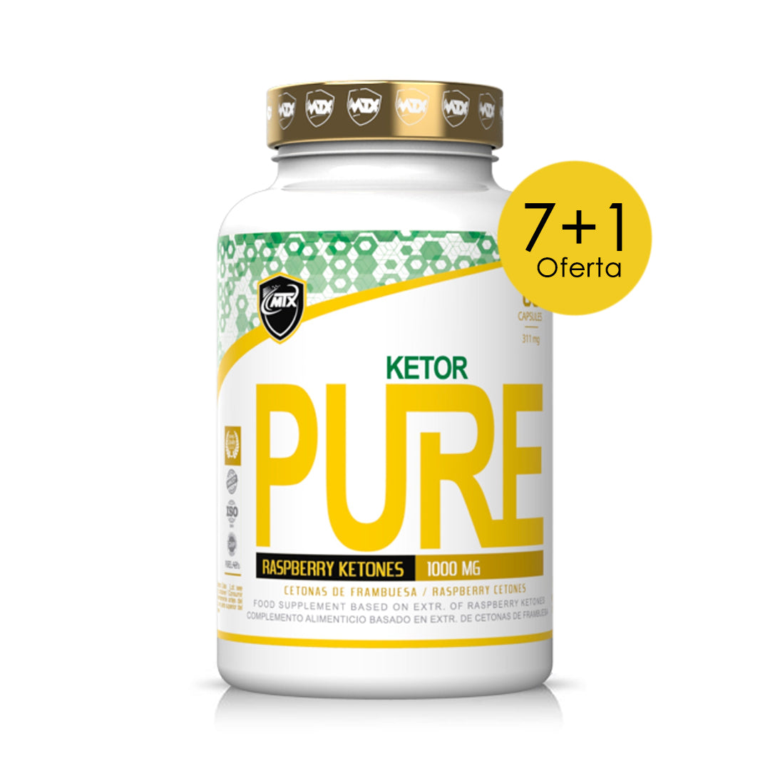 KETOR PURE ™ (OFERTA 7+1)CETONAS [60CAP/311MG] PVP(unidad): 10,27€