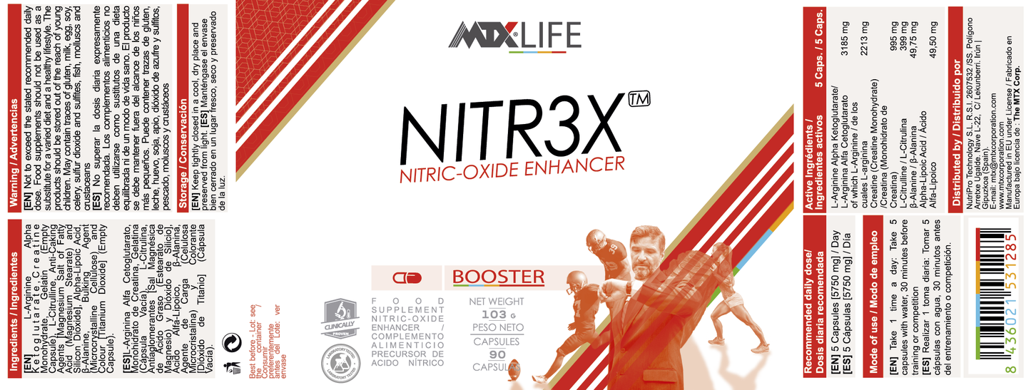 NITREX ™ (OFERTA 7+1) [90ACAP/1.144MG] **. PVP (unidad): 31,9€