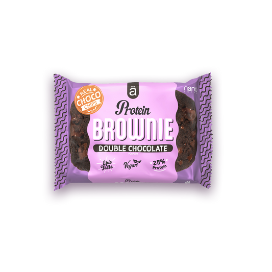 PROTEIN BROWNIE | DoubleChocolate Protein (25%) BOX-12 Units / 60g - NANO Supps - (P.V.P.r.: 29.40)