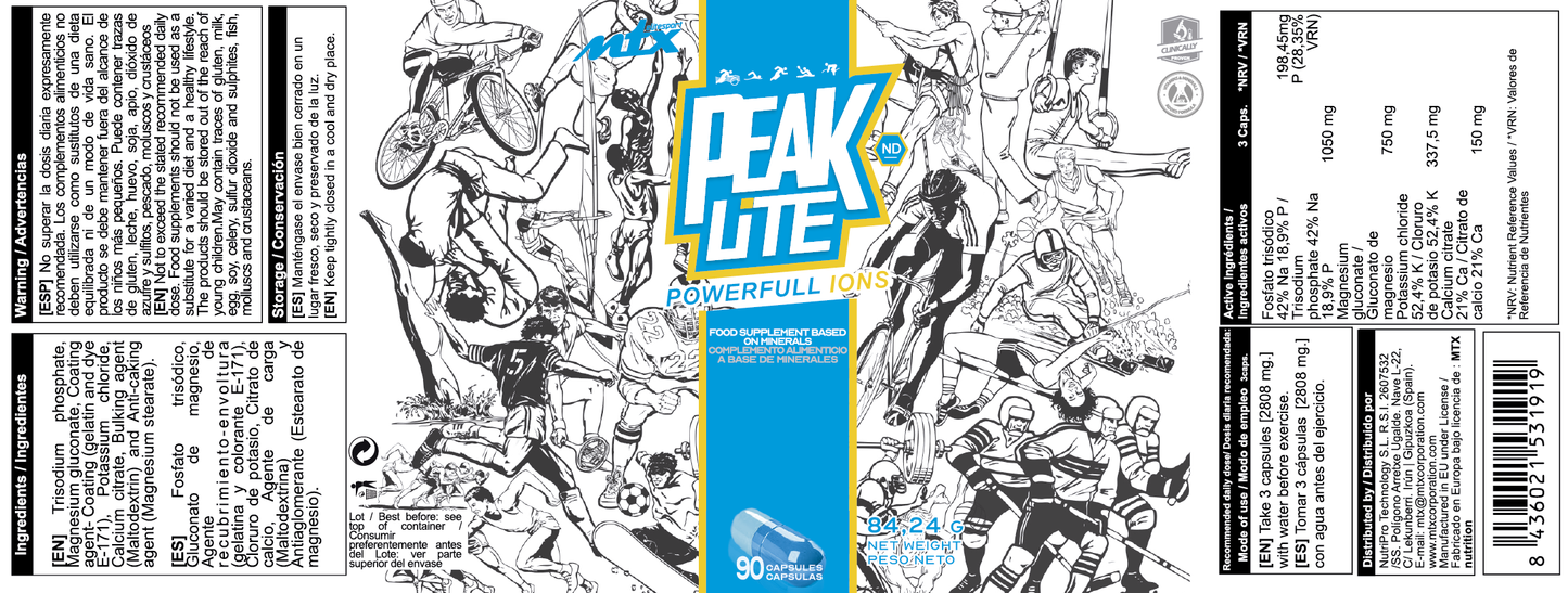 PEAKLITE ™ (OFERTA 7+1) [90caps / 936mg] PVP(unidad): 14,9€