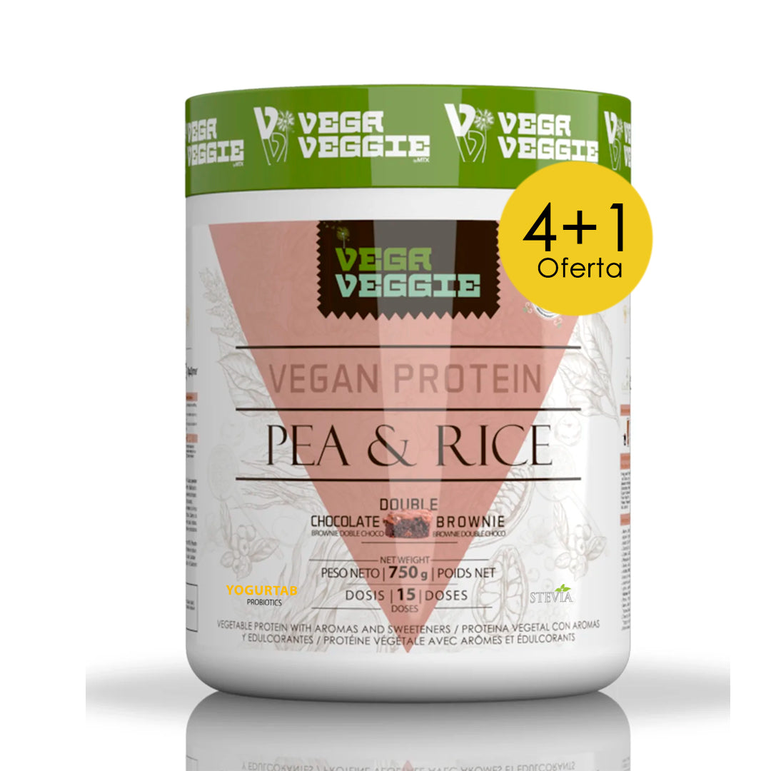 PEA & RICE VEGA VEGGIE. (OFERTA 4+1) Proteína vegetal [750g] * (PVP: 28,50)