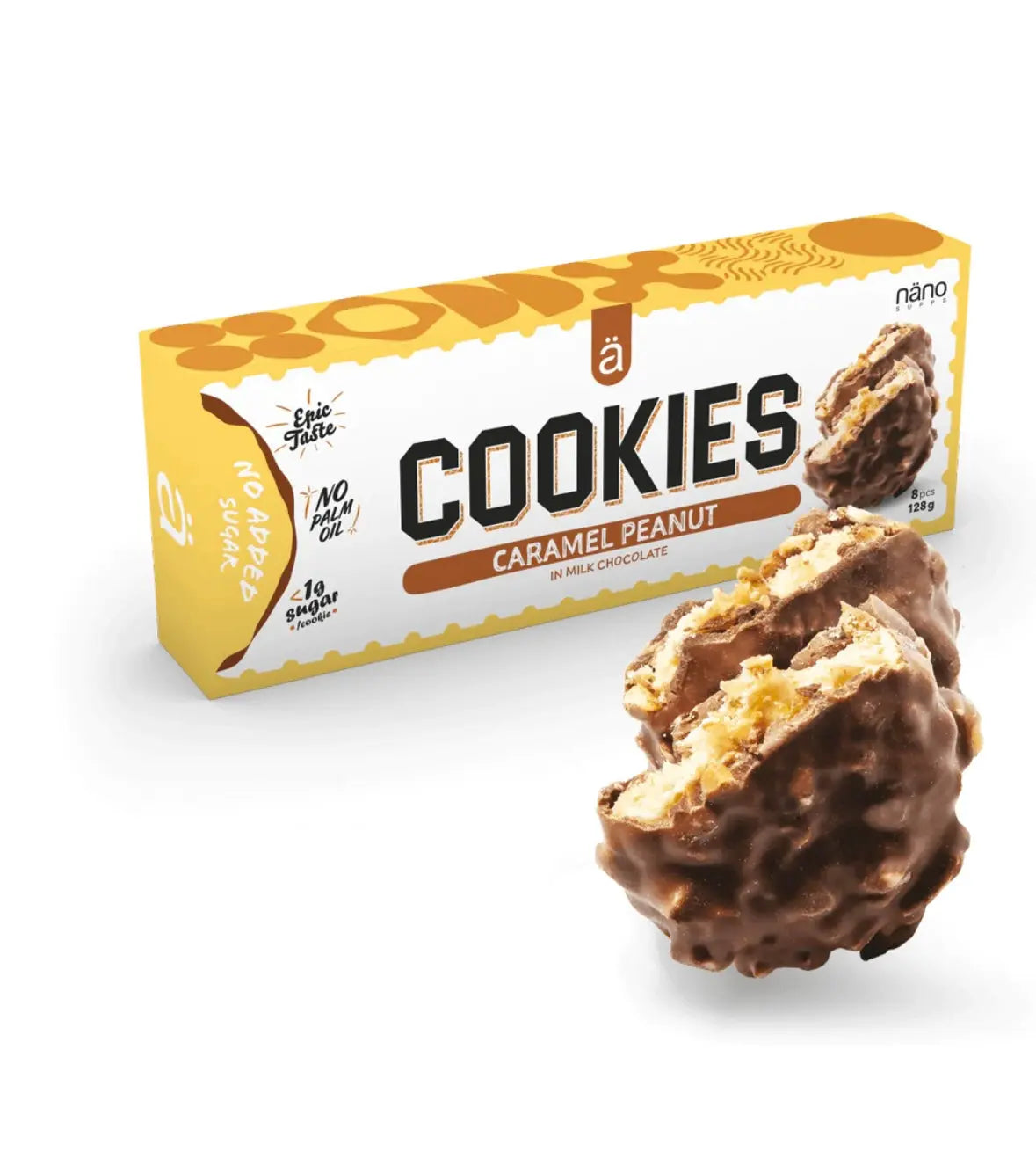 COOKIES Protein | 8 unidades (128g) COOKIE CRUNCH CON COBERTURA SUGAR FREE (P.V.P.r.: 3.40)