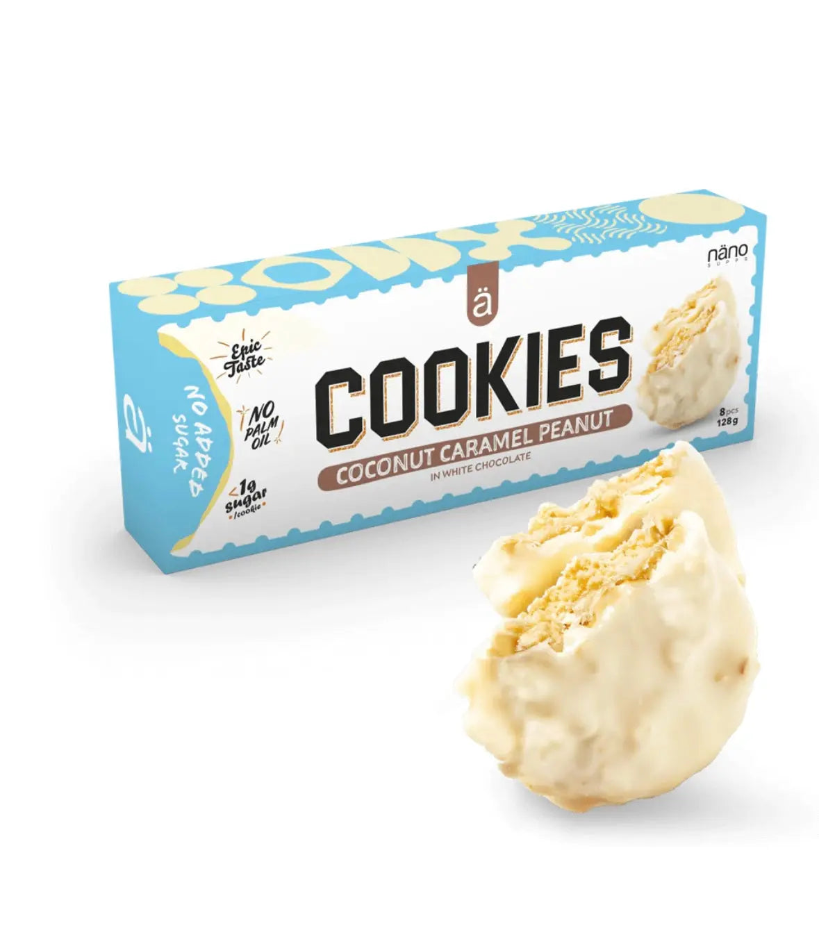 COOKIES Protein | 8 unidades (128g) COOKIE CRUNCH CON COBERTURA SUGAR FREE (P.V.P.r.: 3.40)