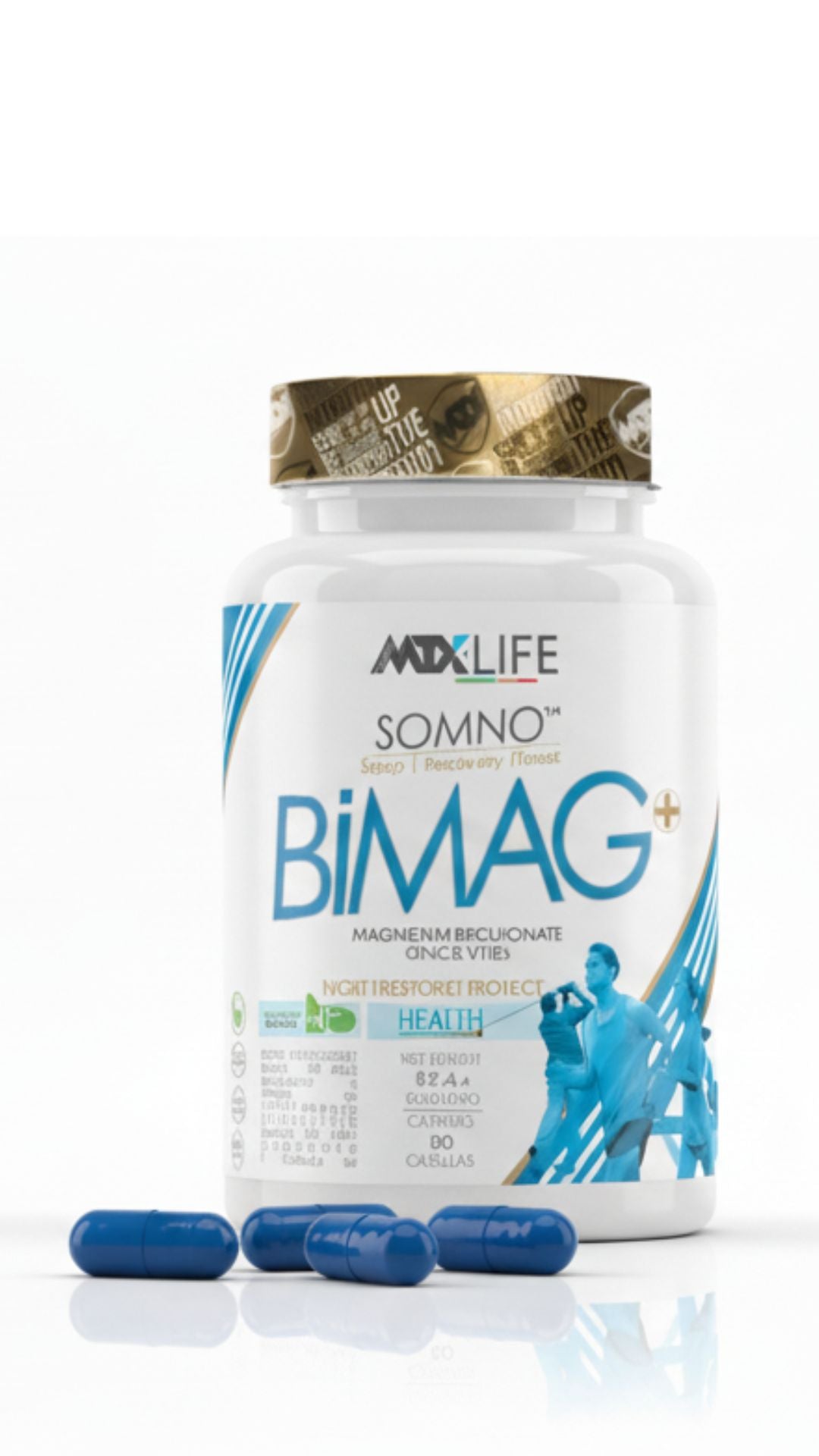 BIMAG+ (ZMA)™ [90 caps]  Bisglicinato de Magnesio+Zin OFERTA 7+1