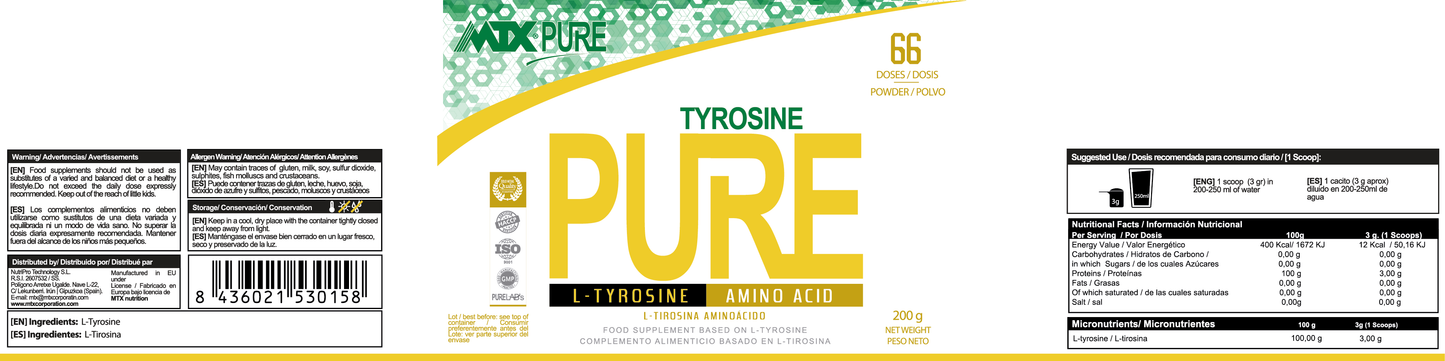 TYROSINE PURE ™ (OFERTA 7+1)[200G] PVP(unidad): 20,9€