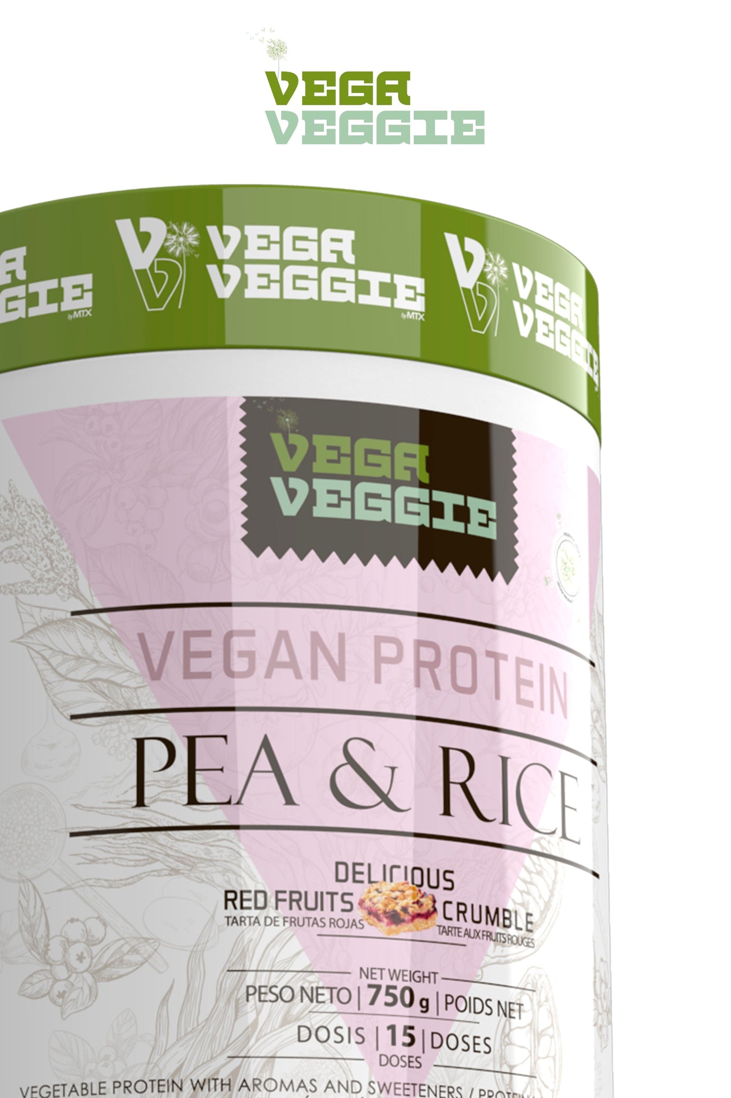 PEA & RICE VEGA VEGGIE. (OFERTA 4+1) Proteína vegetal [750g] * (PVP: 28,50)