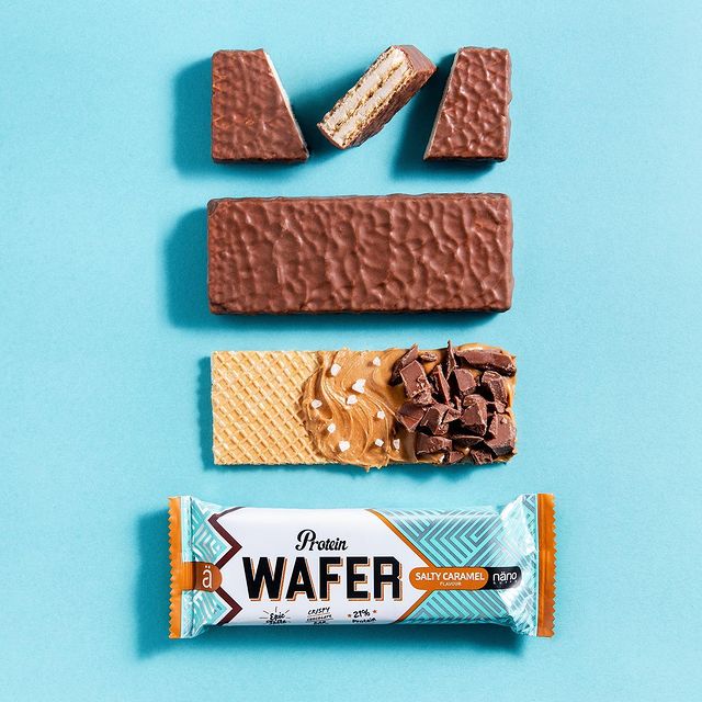 PROTEIN WAFER | CAPAS DE OBLEA RECUBIERTO DE SUAVE CHOCOLATE - NANO Supps - BOX-12 Units x40g (P.V.P.r.: 28.80)