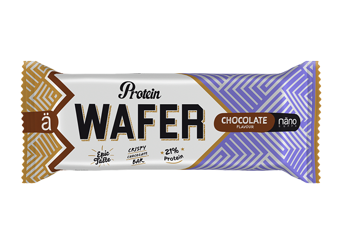 PROTEIN WAFER | CAPAS DE OBLEA RECUBIERTO DE SUAVE CHOCOLATE - NANO Supps - BOX-12 Units x40g (P.V.P.r.: 28.80)