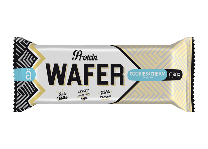 PROTEIN WAFER | CAPAS DE OBLEA RECUBIERTO DE SUAVE CHOCOLATE - NANO Supps - BOX-12 Units x40g (P.V.P.r.: 28.80)