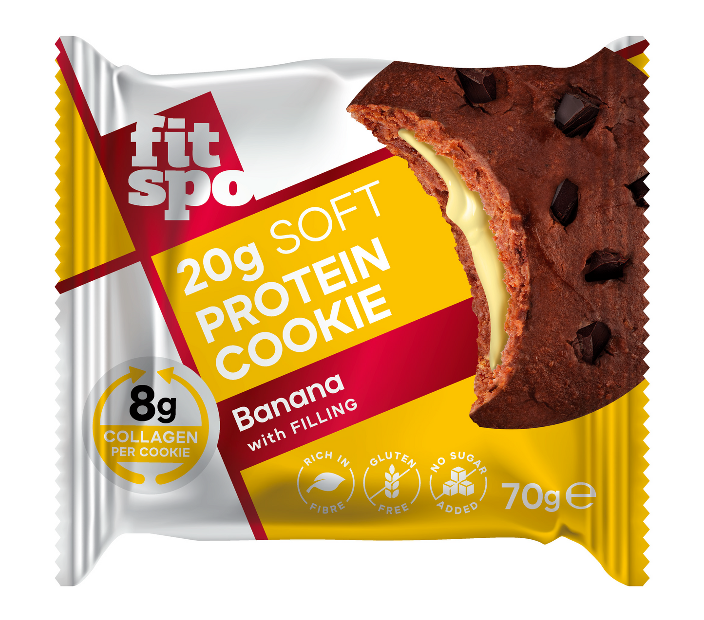 COOKIE PROTEIN Caja de 10 Unidades FitSpo | 20g Proteinas | All Flavours 70g (PVPR: 2,65€/unidad 26,5€/caja de 10)