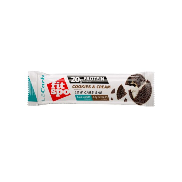 FitSpo LO CARB Bar FitSpo barrita proteica 60g PVPR: 2,96€/unidad - 35,52€/caja de 12)