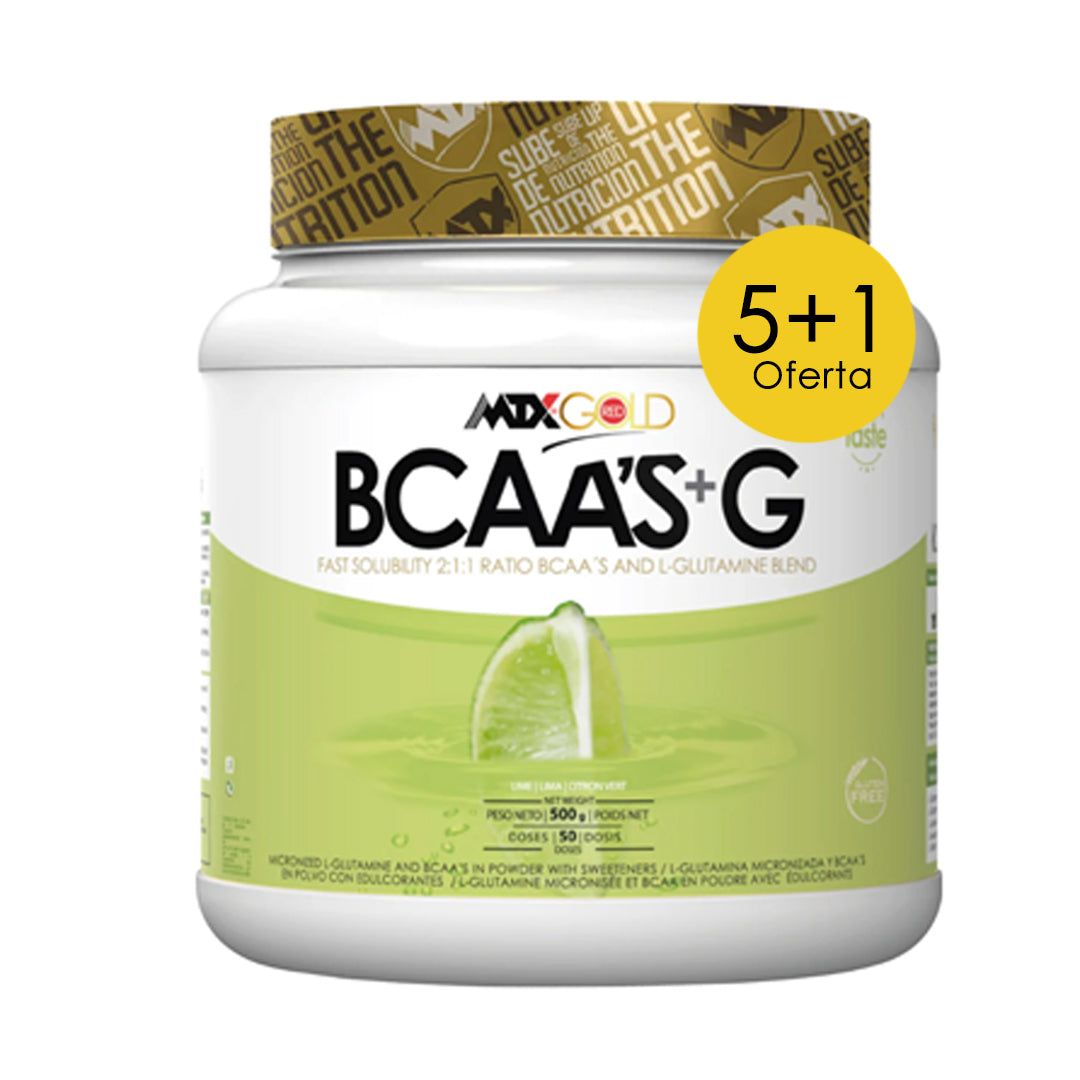 BCAA+G ™. (OFERTA 5+1) [500gr]. * PVPR (unidad): 39,9€