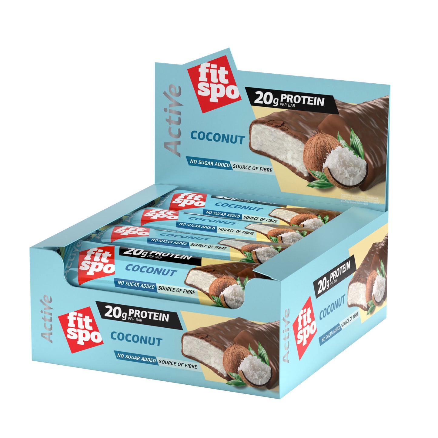 FitSpo Active Barrita Proteica 2x30g (Low Sugar) (PVPR: 2,49€/unidad - 29,88€/caja de 12)