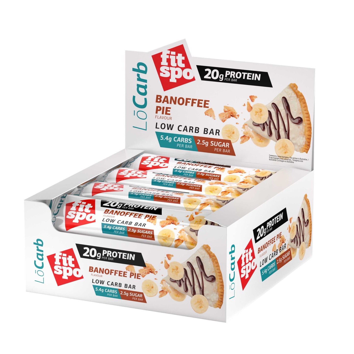 FitSpo LO CARB Bar FitSpo barrita proteica 60g PVPR: 2,96€/unidad - 35,52€/caja de 12)