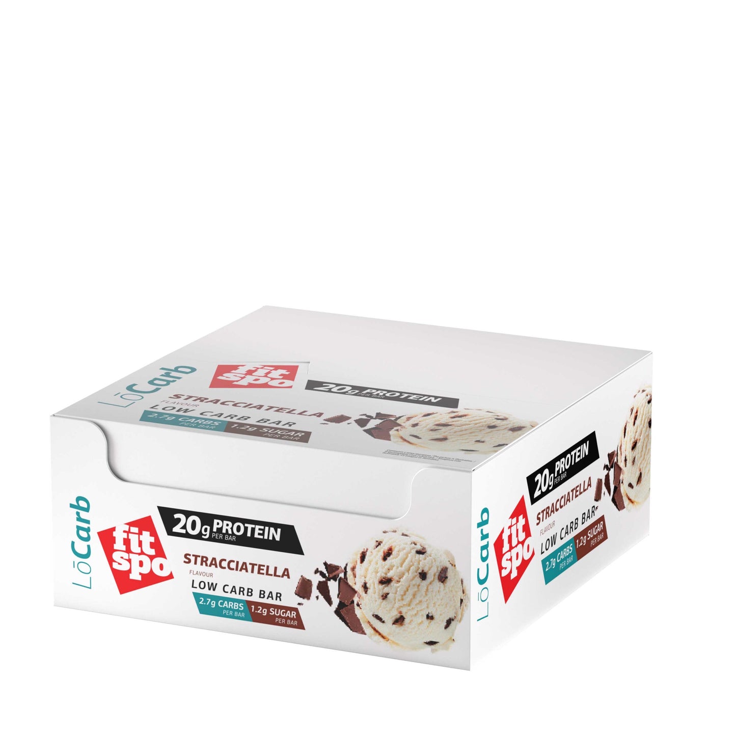 FitSpo LO CARB Bar FitSpo barrita proteica 60g PVPR: 2,96€/unidad - 35,52€/caja de 12)