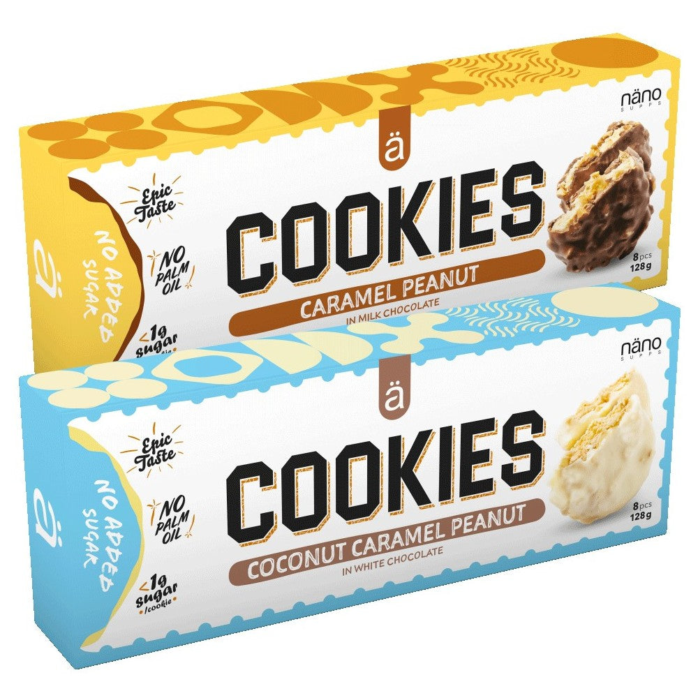 COOKIES Protein | 8 unidades (128g) COOKIE CRUNCH CON COBERTURA SUGAR FREE (P.V.P.r.: 3.40)