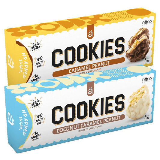 COOKIES Protein | 8 unidades (128g) COOKIE CRUNCH CON COBERTURA SUGAR FREE (P.V.P.r.: 3.40)