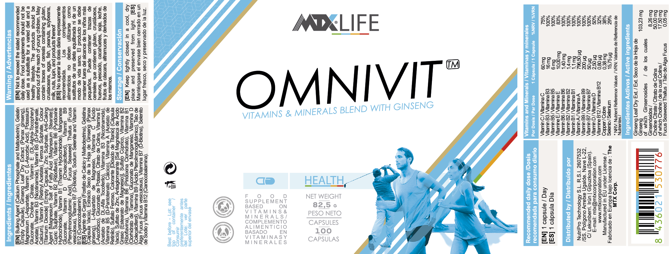 OMNIVIT™ (OFERTA 7+1) [100CAP/825MG] PVP: 19,9€